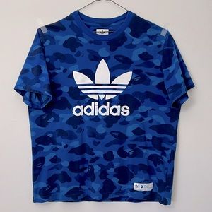 BAPE X Adidas Tee - Blue Camo -XL